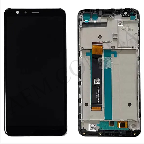 Дисплей (LCD) Asus ZenFone Max Plus M1 (ZB570TL) чорний + рамка